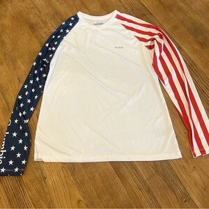 Columbia Red, White, and Blue Sports Top Women’s Large New With Tags